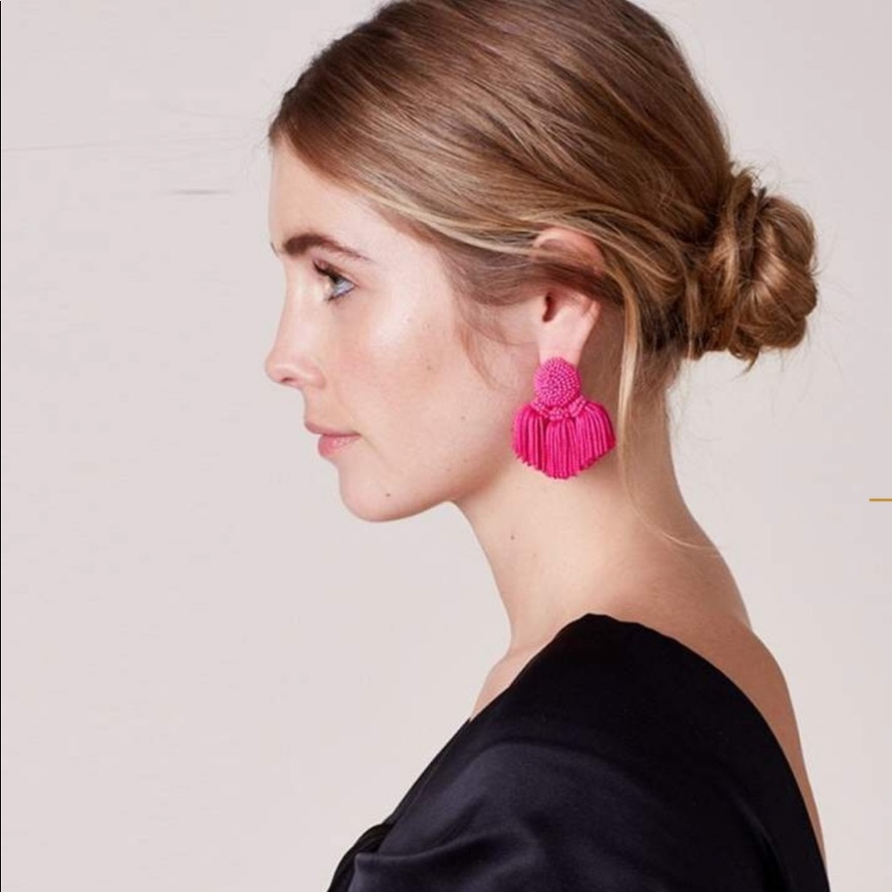 Sachi and Babi mini cha-cha Fuschia earrings